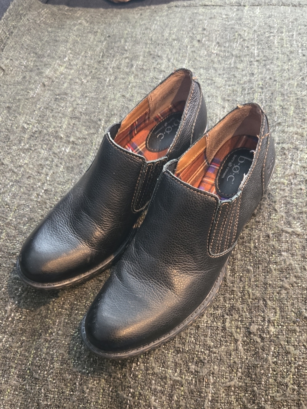 b.o.c. Black Leather Booties